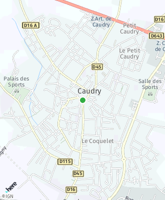 Plan d'accés Ville de CAUDRY