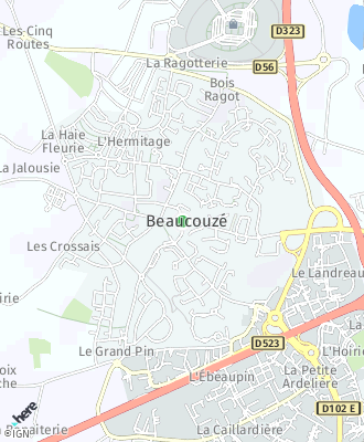 Plan d'accés Mairie de Beaucouzé
