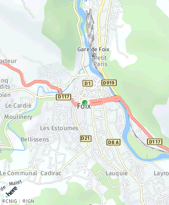 Plan d'accés Mairie de Foix