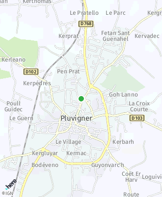 Plan d'accés Mairie de Pluvigner