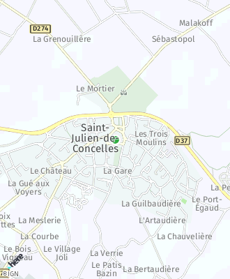 Plan d'accés Ville de Saint-Julien de Concelles