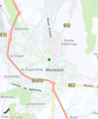Plan d'accés Mairie de Morestel