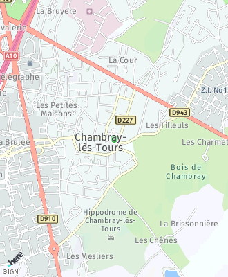 Plan d'accés Mairie de Chambray-lès-Tours