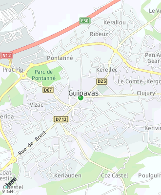 Plan d'accés Mairie de Guipavas