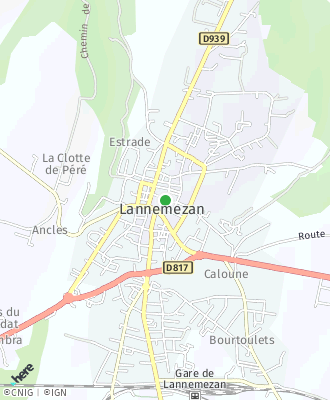 Plan d'accés Mairie Lannemezan