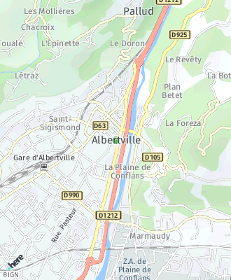 Plan d'accés Mairie de ALBERTVILLE