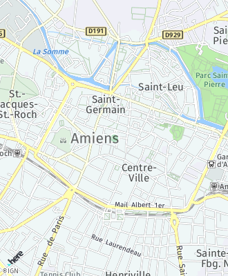 Plan d'accés Mairie de AMIENS