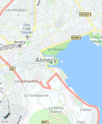 Plan d'accés Mairie de ANNECY