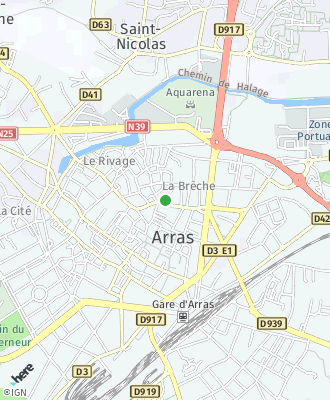Plan d'accés Mairie de ARRAS