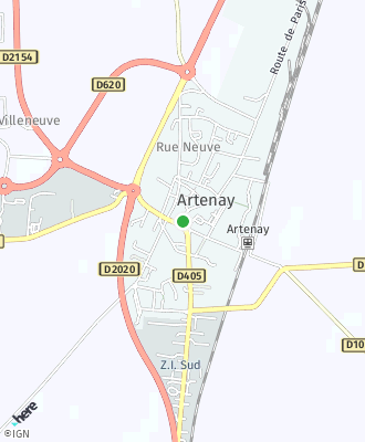 Plan d'accés Mairie de ARTENAY