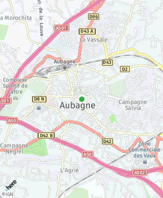 Plan d'accés Mairie de AUBAGNE