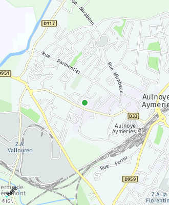 Plan d'accés Mairie de Aulnoye-Aymeries