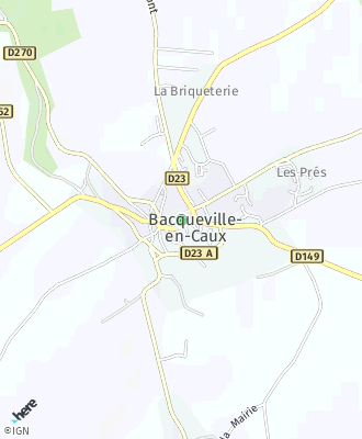 Plan d'accés Mairie de Bacqueville-Caux