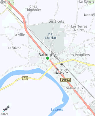 Plan d'accés Mairie de BALBIGNY