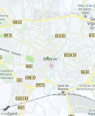 Plan d'accés Mairie de BAYEUX