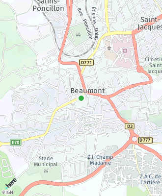 Plan d'accés Mairie de BEAUMONT