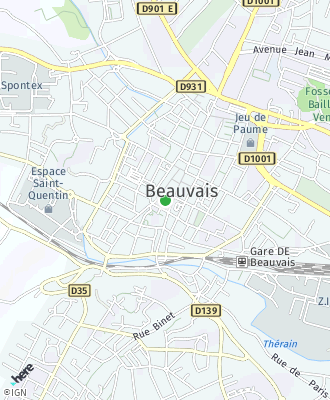 Plan d'accés Mairie de Beauvais