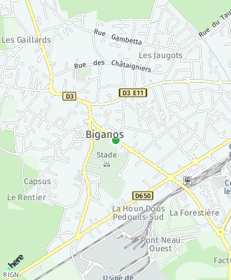 Plan d'accés Mairie de BIGANOS