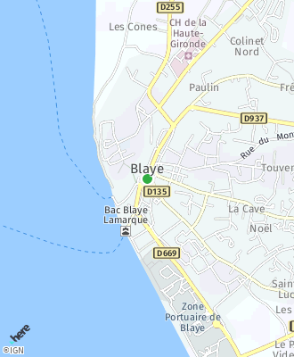 Plan d'accés Mairie de BLAYE