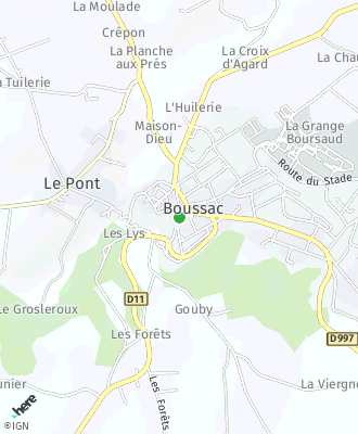 Plan d'accés Mairie de BOUSSAC