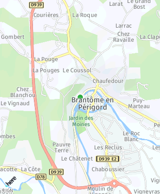 Plan d'accés Brantôme en Périgord