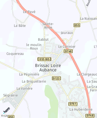 Plan d'accés Mairie de BRISSAC LOIRE AUBANCE
