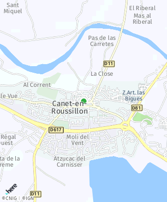 Plan d'accés Mairie de CANET EN ROUSSILLON