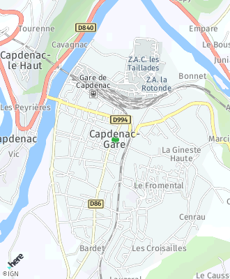 Plan d'accés Mairie de CAPDENAC GARE