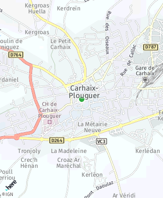 Plan d'accés Mairie de CARHAIX PLOUGUER