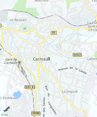 Plan d'accés Mairie de CARMAUX