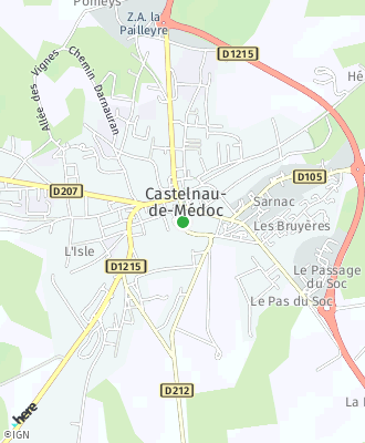 Plan d'accés Mairie de CASTELNAU DE MEDOC