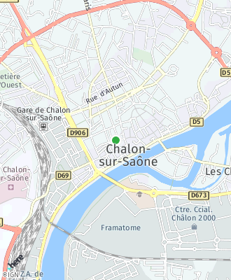Plan d'accés Mairie de CHALON SUR SAONE