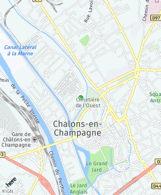 Plan d'accés Mairie de CHALONS EN CHAMPAGNE