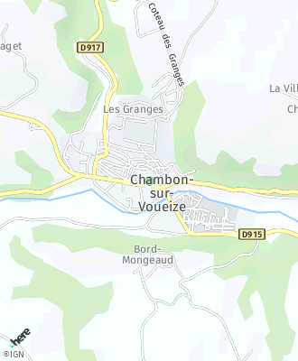 Plan d'accés Mairie de Chambon-Voueize