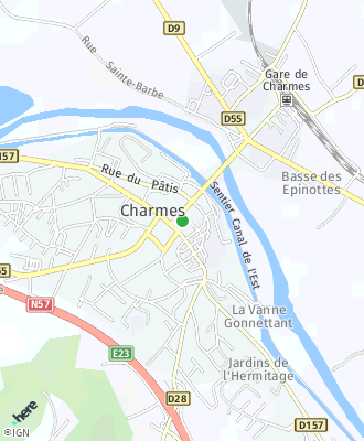 Plan d'accés Mairie de CHARMES