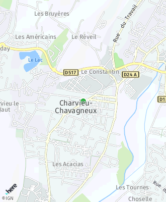 Plan d'accés Mairie de Charvieu-Chavagneux