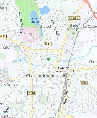Plan d'accés Mairie de CHATEAUBRIANT