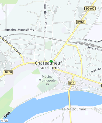 Plan d'accés Mairie de CHATEAUNEUF SUR LOIRE
