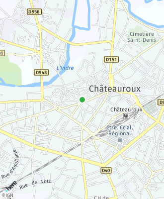 Plan d'accés Mairie de CHATEAUROUX