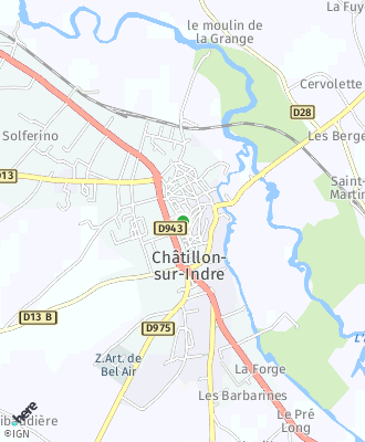 Plan d'accés Mairie de CHATILLON SUR INDRE