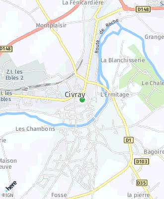 Plan d'accés Mairie de CIVRAY