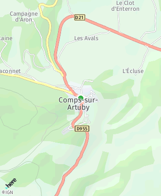Plan d'accés Mairie de Comps-sur-Artuby