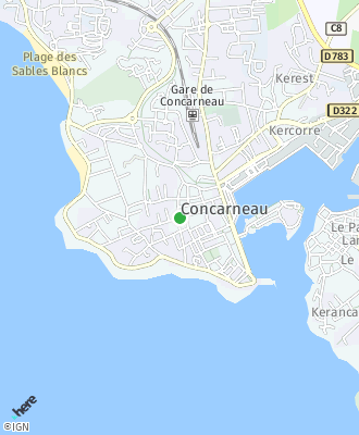 Plan d'accés Mairie de CONCARNEAU