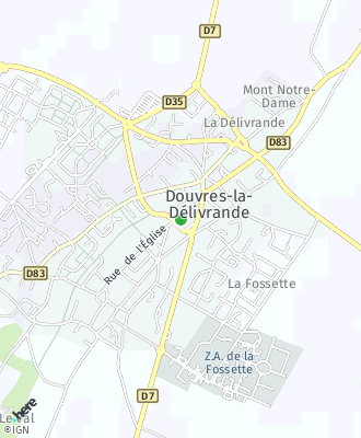 Plan d'accés Mairie de DOUVRES LA DELIVRANDE