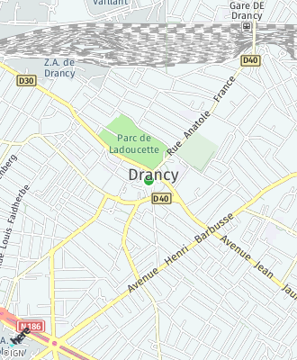 Plan d'accés Mairie de DRANCY