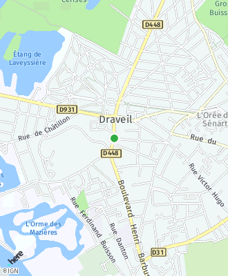 Plan d'accés Mairie de DRAVEIL