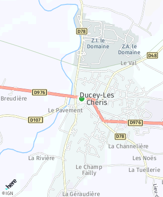 Plan d'accés Mairie de DUCEY-LES CHÉRIS
