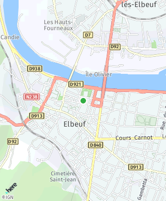 Plan d'accés Mairie de Elbeuf