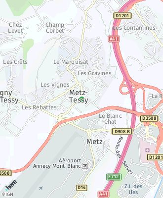 Plan d'accés Mairie de Epagny-Tessy