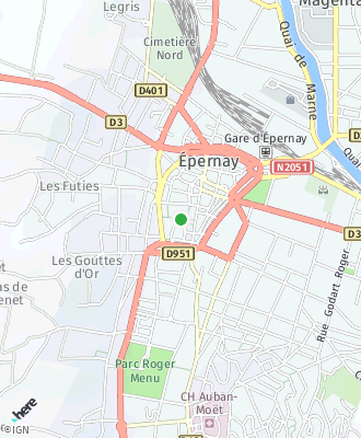 Plan d'accés Mairie de EPERNAY